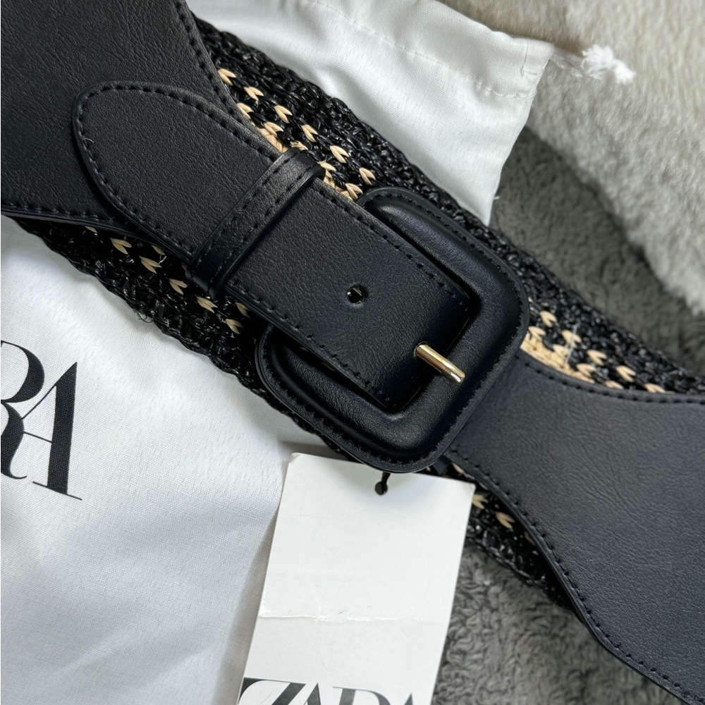 NWT Zara Accessories Woven Combination Belt Size 30 US - Picture 10 of 11